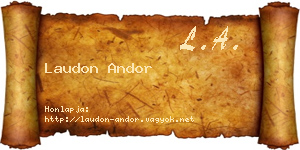 Laudon Andor névjegykártya
