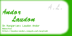 andor laudon business card